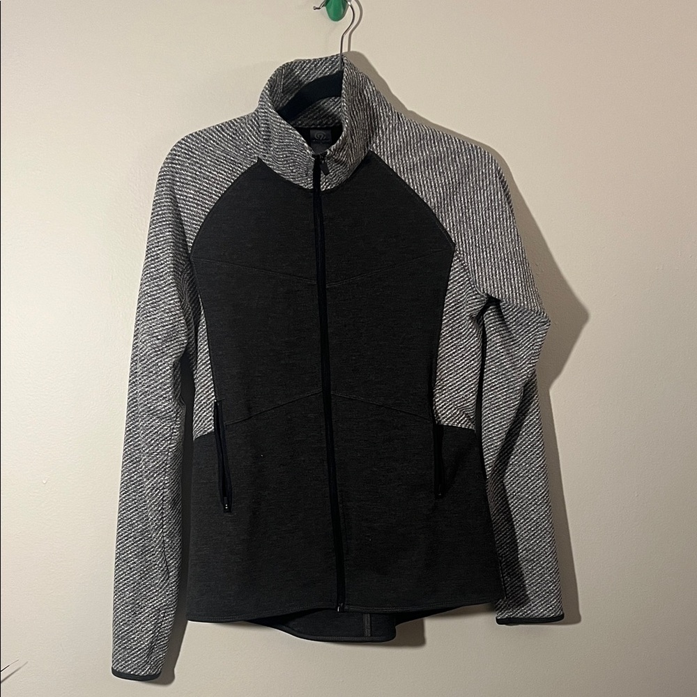 Champion Women's Black and Gray Athletic Zip-Up